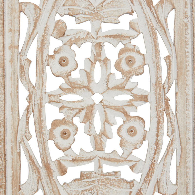 Mistana™ Cream Distressed Wood Wall Décor & Reviews Wayfair